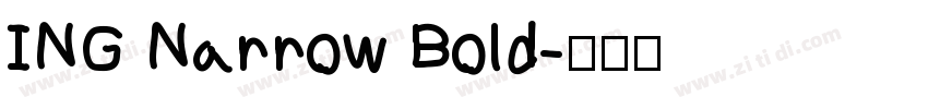 ING Narrow Bold字体转换